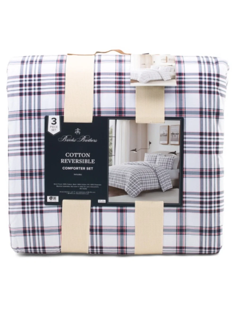 Brooks Brothers 3pc Plaid Comforter Set